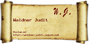 Waldner Judit névjegykártya